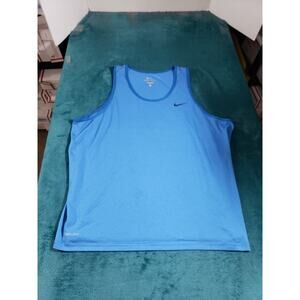 Nike Tank Top Men Extra Large Blue Dri-Fit Training Running Lightweight Race Day